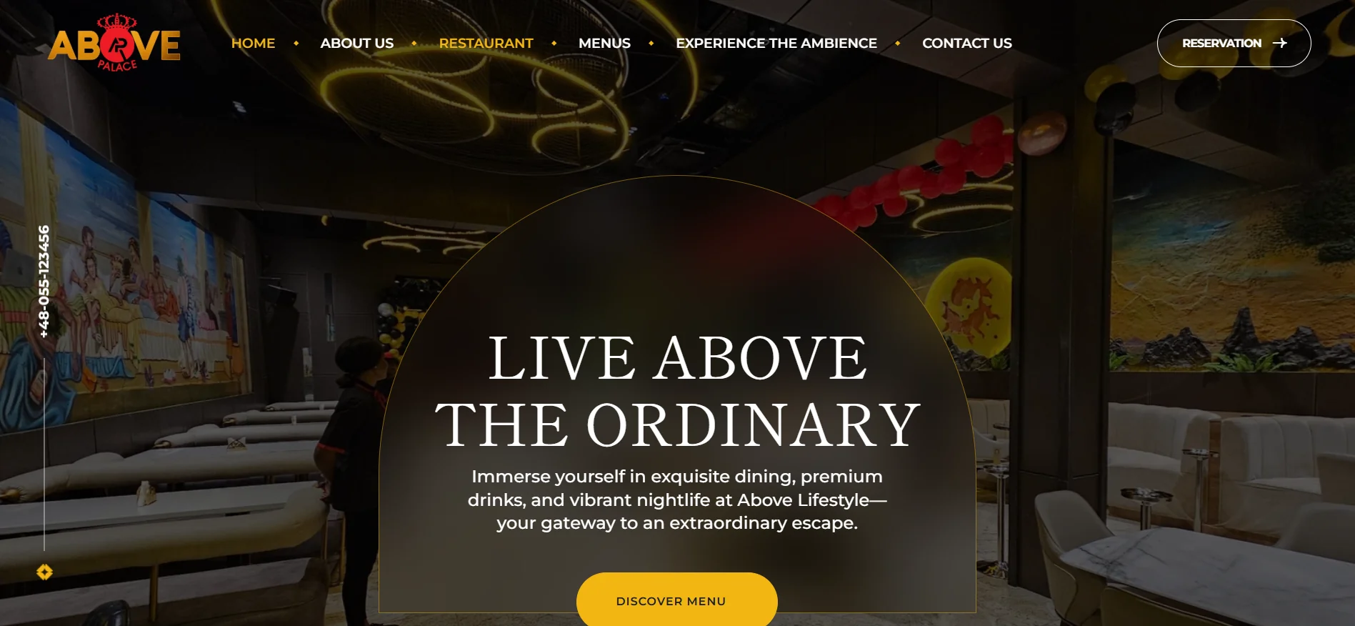 From paper menus to a digital restaurant — websites & QR-linked menus for Above Lifestyle