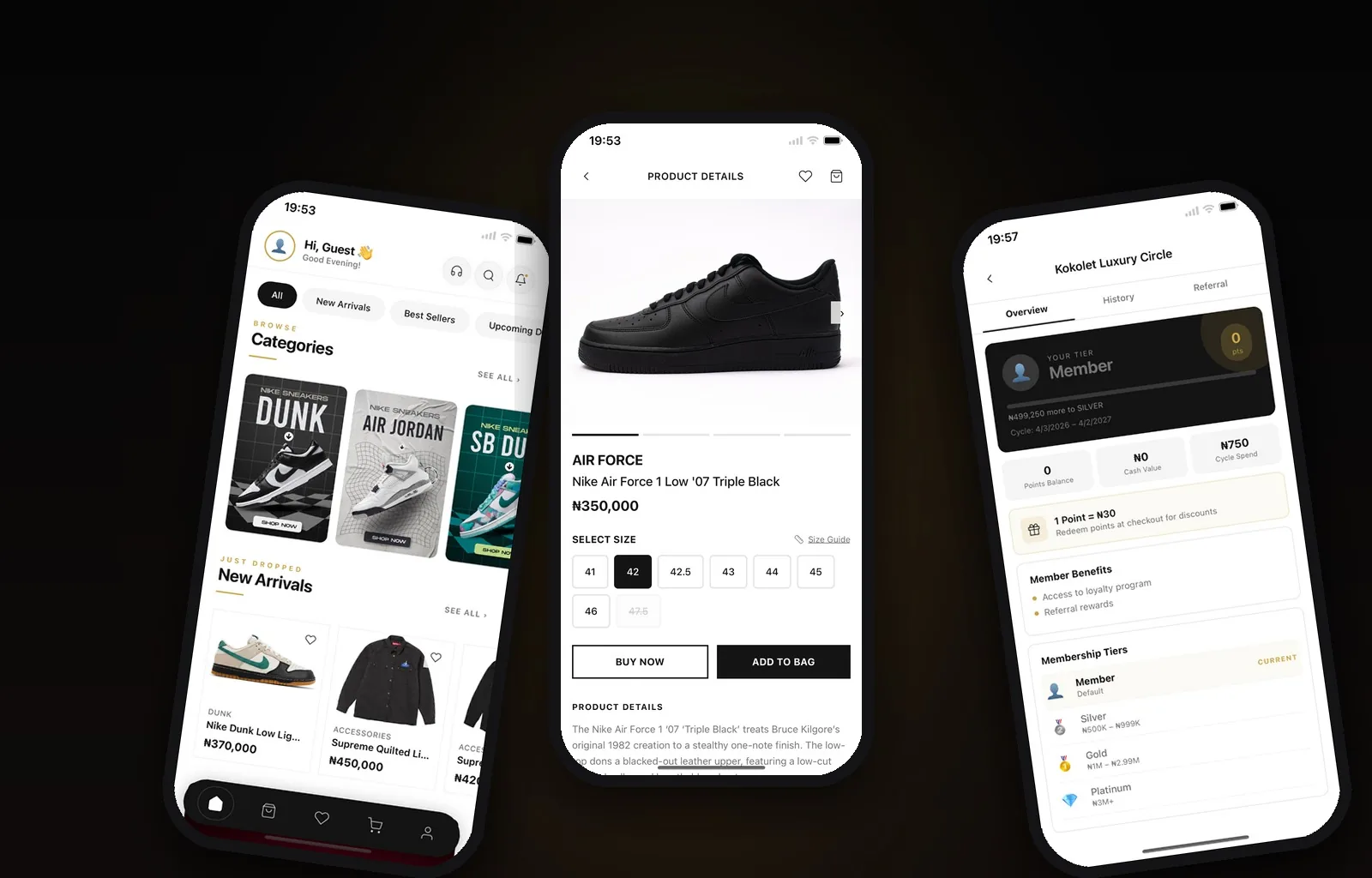Kokolet Luxury — a sneaker & fashion boutique app with a built-in loyalty circle